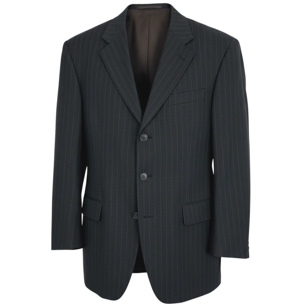 Vintage USA Brooks Brothers 42R Wool Gray Striped Sport Coat Blazer Jacket *read
